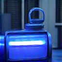 UV-C light disinfection lamp in a laboratory setting