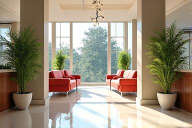 Sparkling clean modern living room after a deep cleaning service